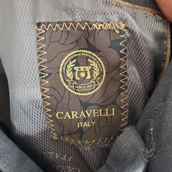 Caravelli Oxford Blazer Superior 150s 06 Drop Italian Grey Mens 40 R Dual Vent - Picture 5 of 10